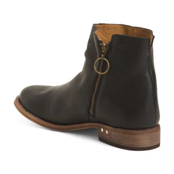 NEW BEEK Made In Mexico Leather Quail Booties in black for women 825 13m8 - Picture 6 of 8